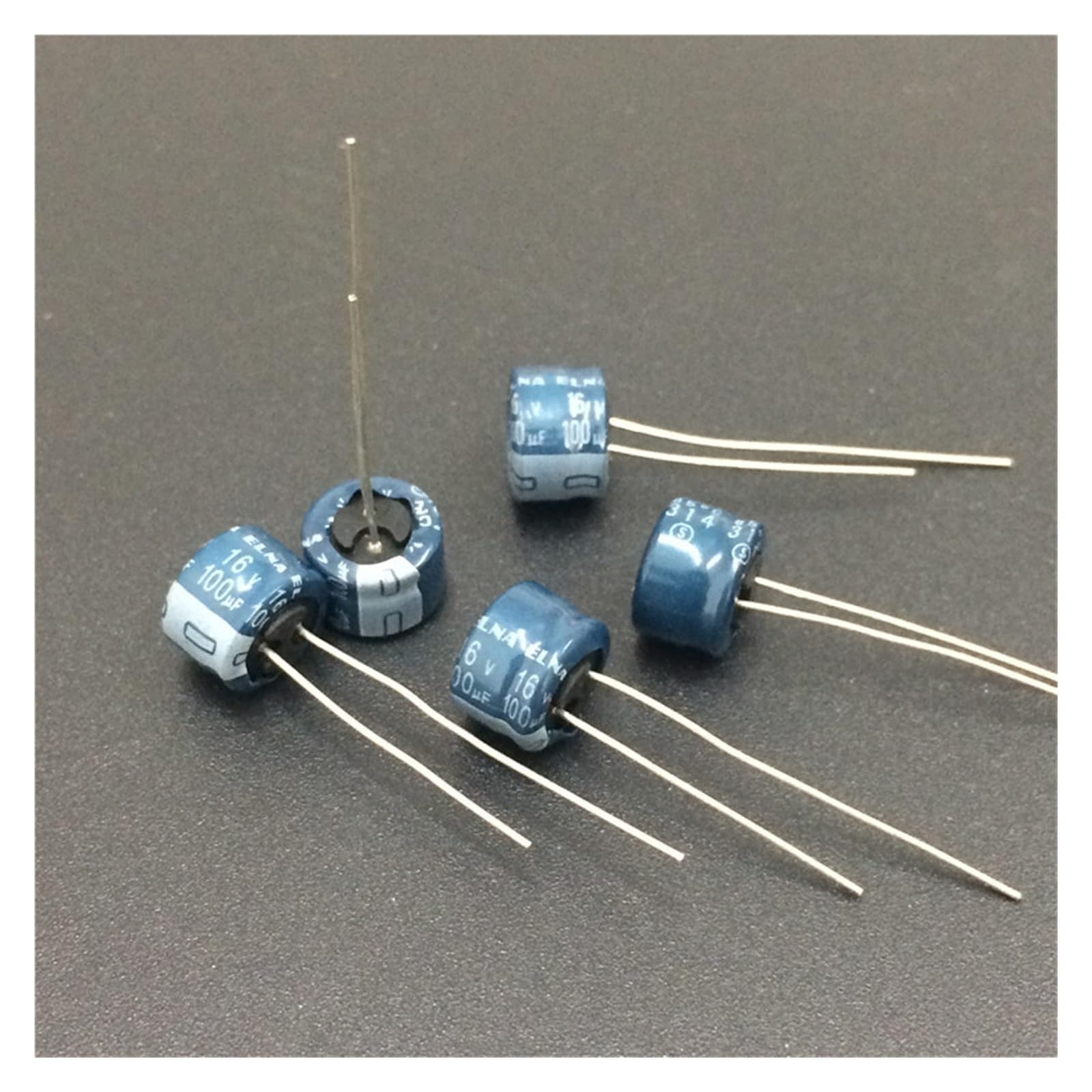Condensateur Audio 16V 100uF composant électronique radial 8x5mm profil bas pour réparation Hifi