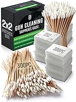 Vista 7 de Estuche de 900 piezas de suministros de limpieza de armas - 300 piezas de parches y 600 piezas de hisopos - Parches libres de pelusa de 6 pulgadas