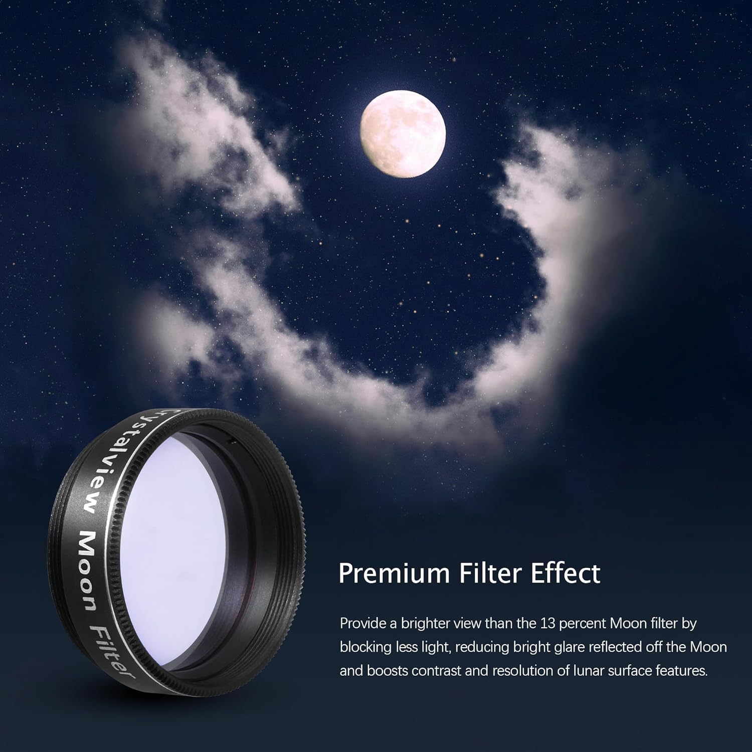 Astromania 1.25" Crystalview Moon Filter - Bundle with - 2" Crystalview Moon Filter
