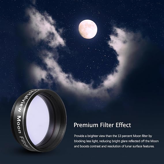 Astromania Moon Filter for Telescope 1.25inch Crystalview Moon Lunar Filter