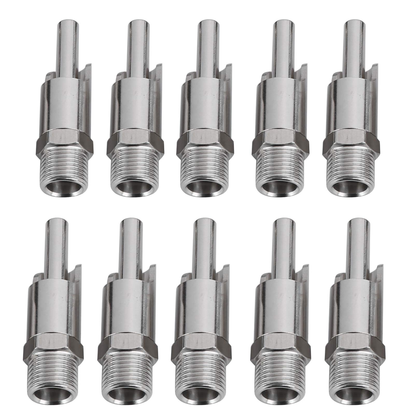 Bebedero automático de Boca de Cerdo de 10 Piezas, Tipo Paja Bebedero automático para Cerdos de Gran Flujo de Agua Fuente de Beber para Cerdos Accesorio para bebederos Alimentación(Acero Inoxidable)