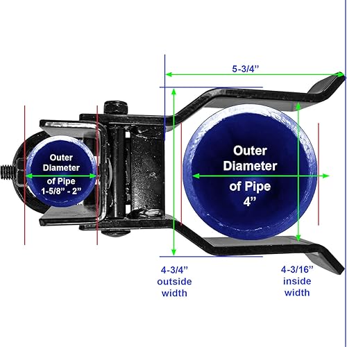 Miniatura 6 de 2-38" Brazo fuerte solo puerta pestillo (negro)