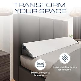 Kolbs King Size Bed Wedge Pillow for Headboard | Modern Stylish Pillow to Fill Gap Between Headboard and Mattress | Bed Gap Filler King