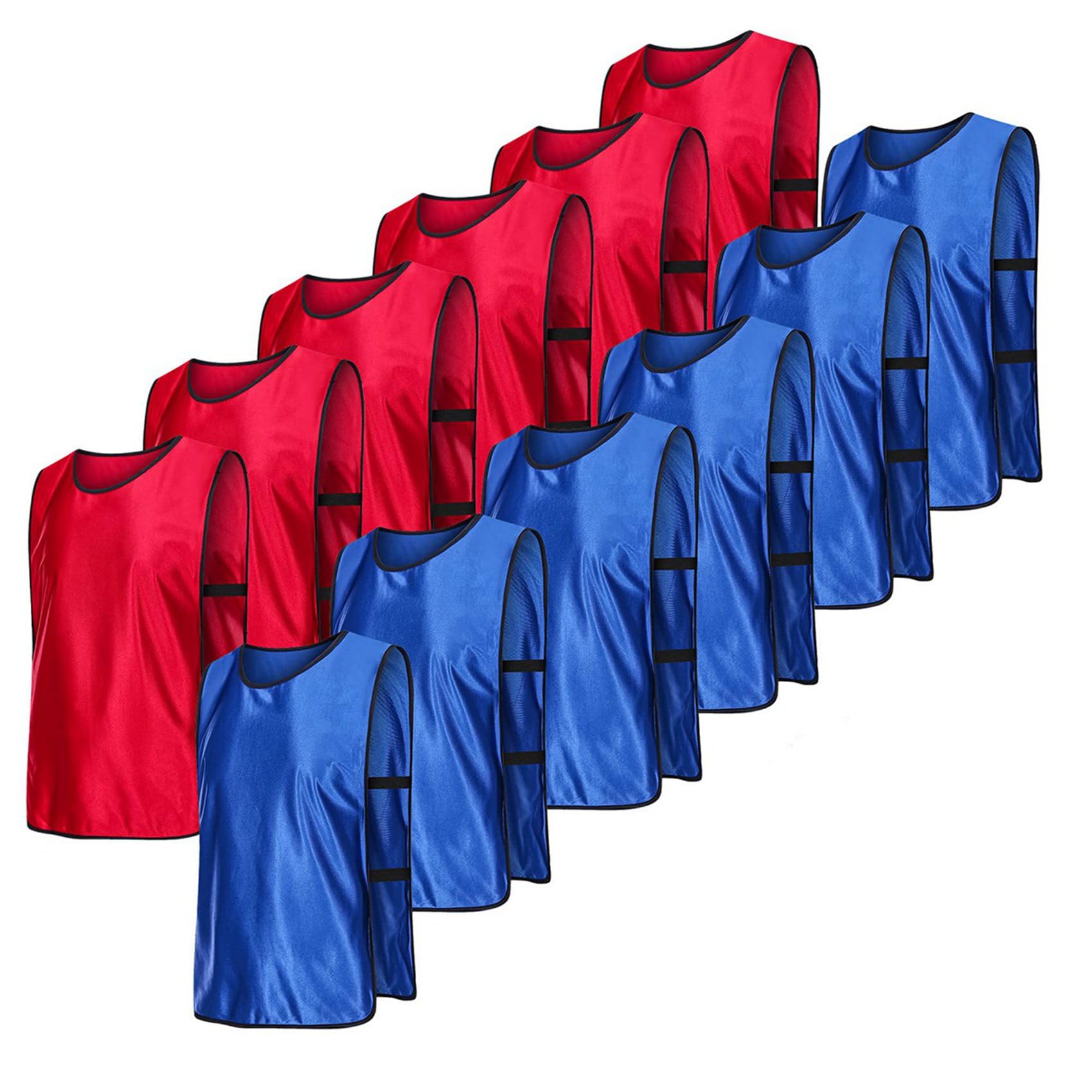Gilets de 24 Dodgeball Enfants pour Aire de Jeux Rouge et Bleu
