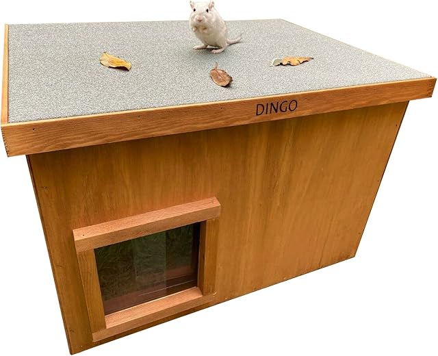 Large Cat House - Wooden Pet For Indoors and Outdoors Feral Stray Shelter Winter Waterproof Protection From Weather Den, brown (CT5)