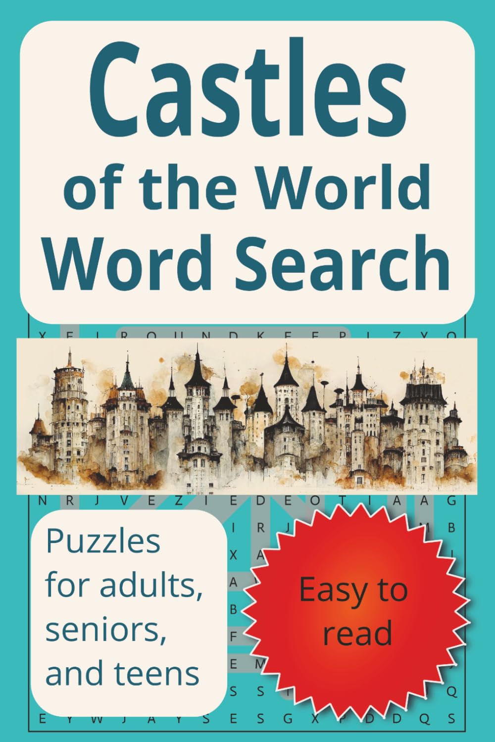 Castles of the World Word Search: Puzzles for adults, seniors, and teens