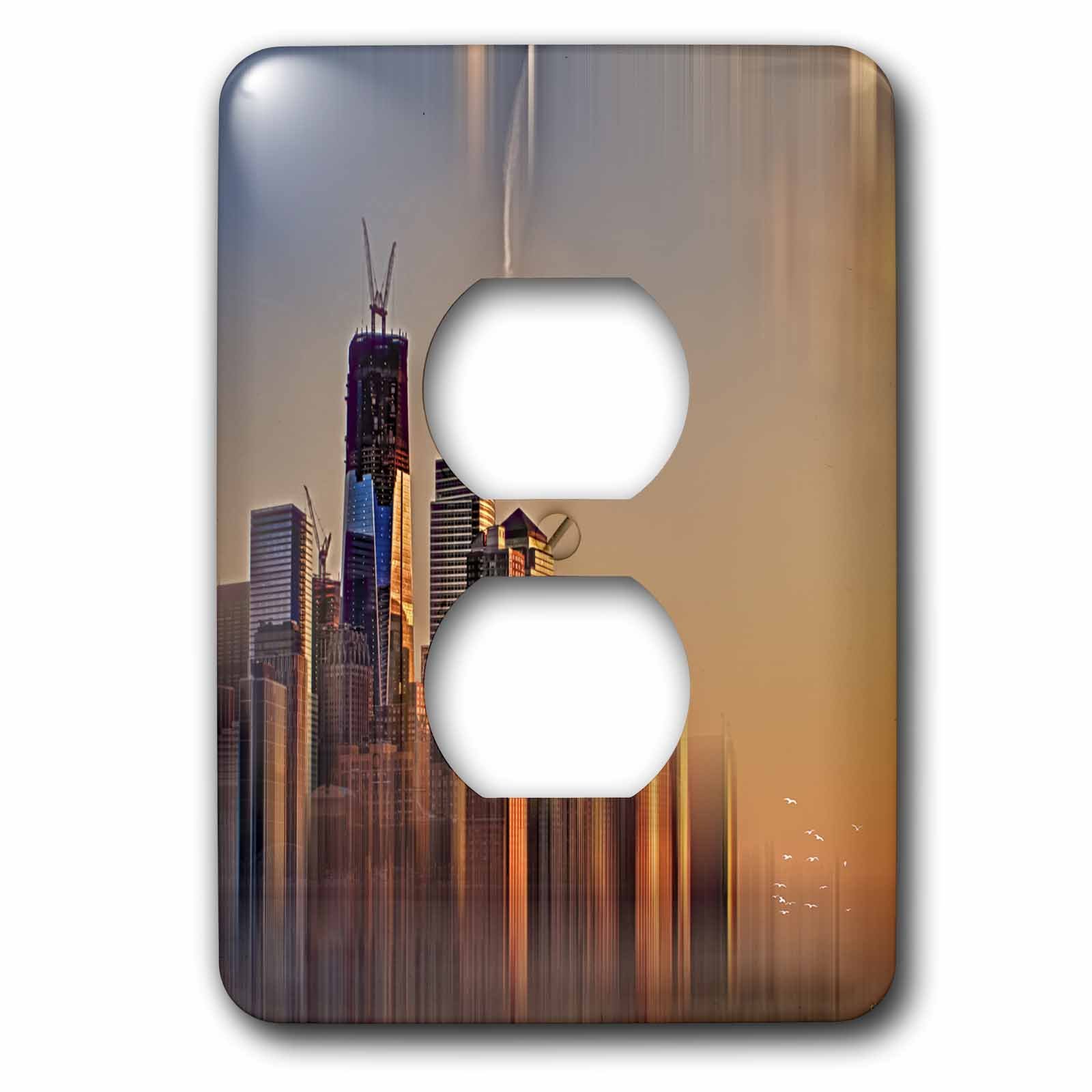 Freedom Tower plaque interrupteur abstract pour sublimer votre salon 3dRose