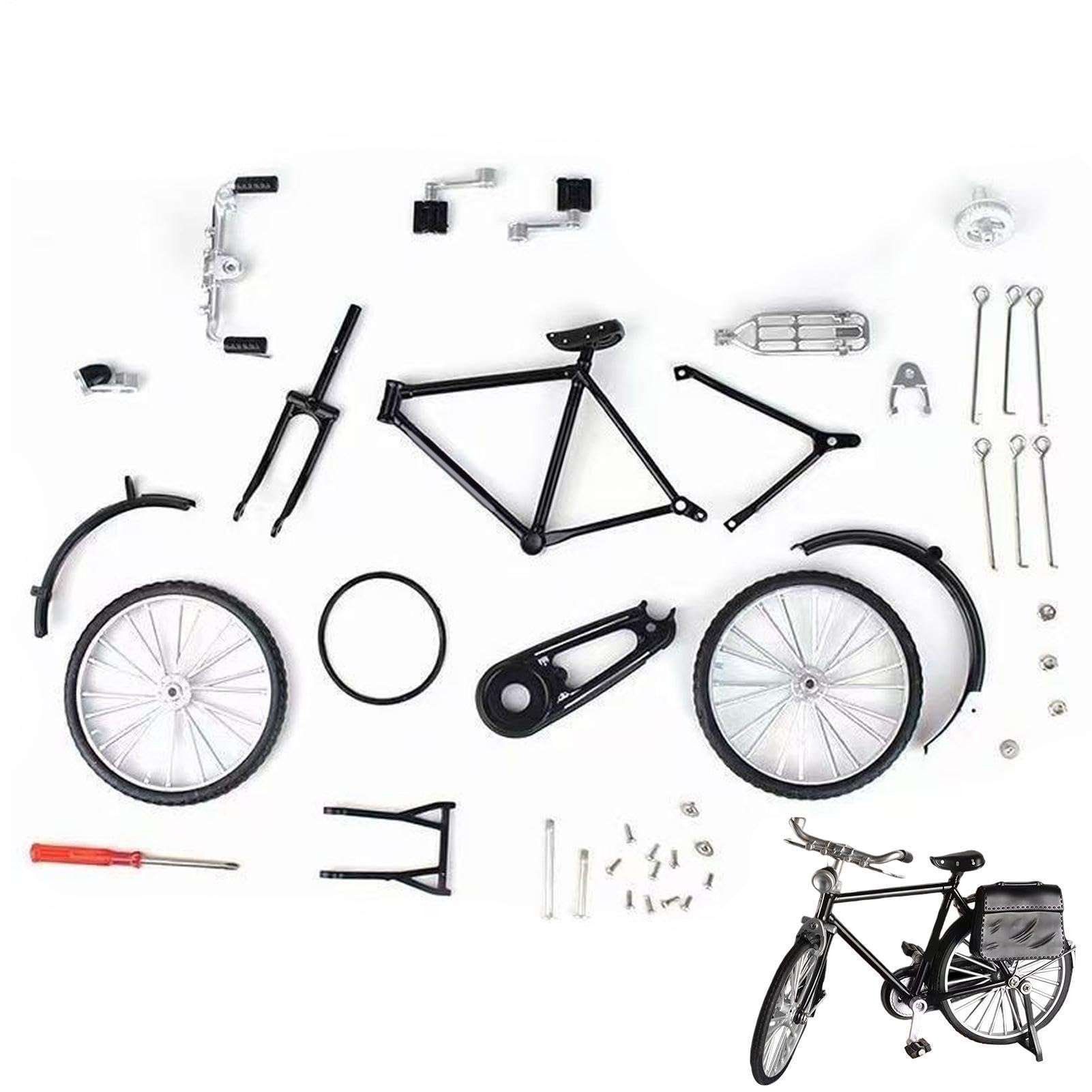 52Pcs DIY Alloy Bicycles Model, Retro Miniature Bike Model Set For Collectors And Enthusiasts, Simulation Mini Bike Toy For Birthdays, Home, School, Bookshelf Desk 18x10x3cm