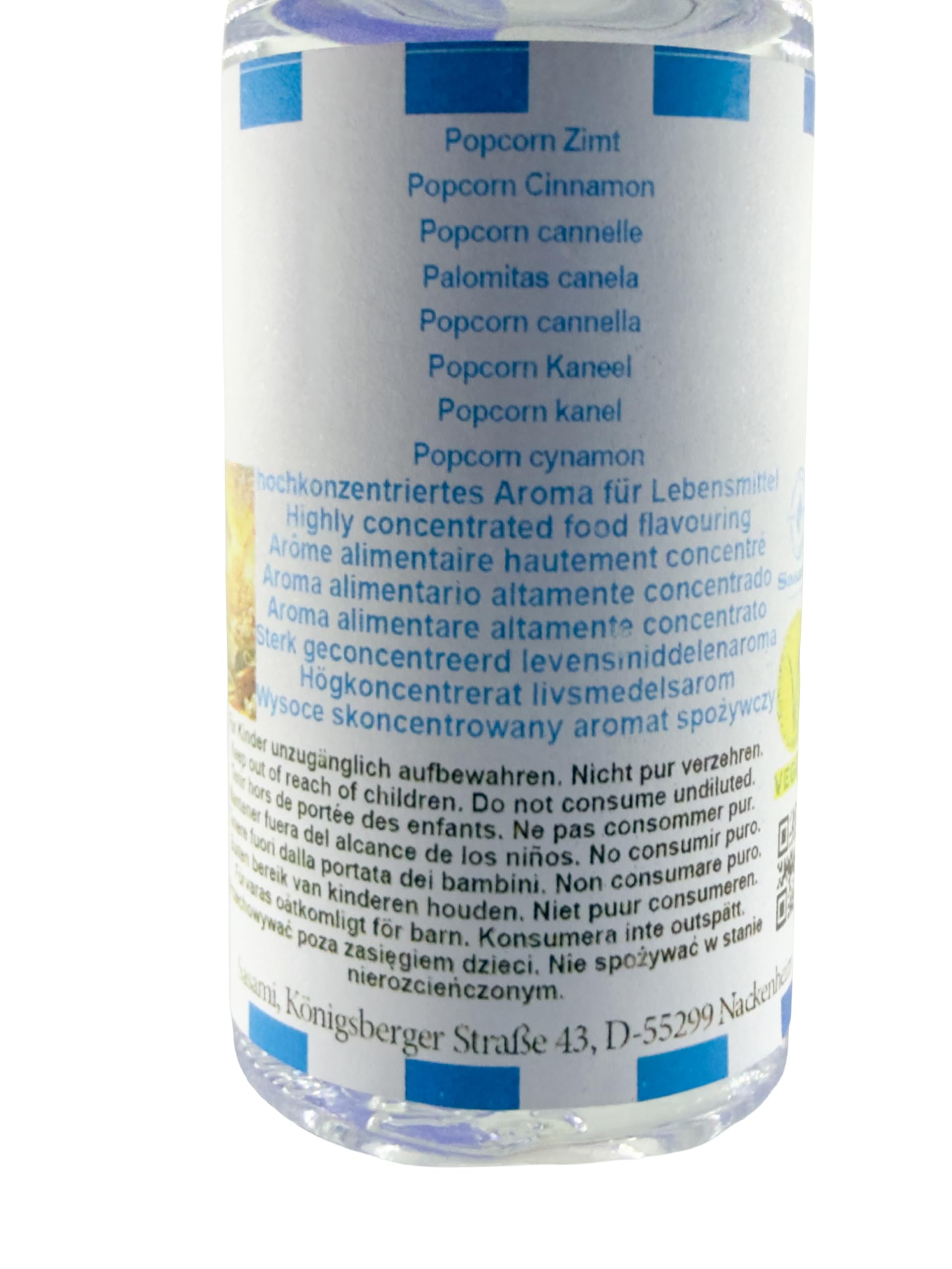 Popcorn Zimt Aroma Konzentrat - Vegan - Sasami - 100ml