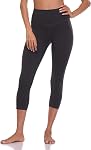 Colorfulkoala Capris de yoga haute taille pour femmes 21" Leggings d'étanchéité avec des poches