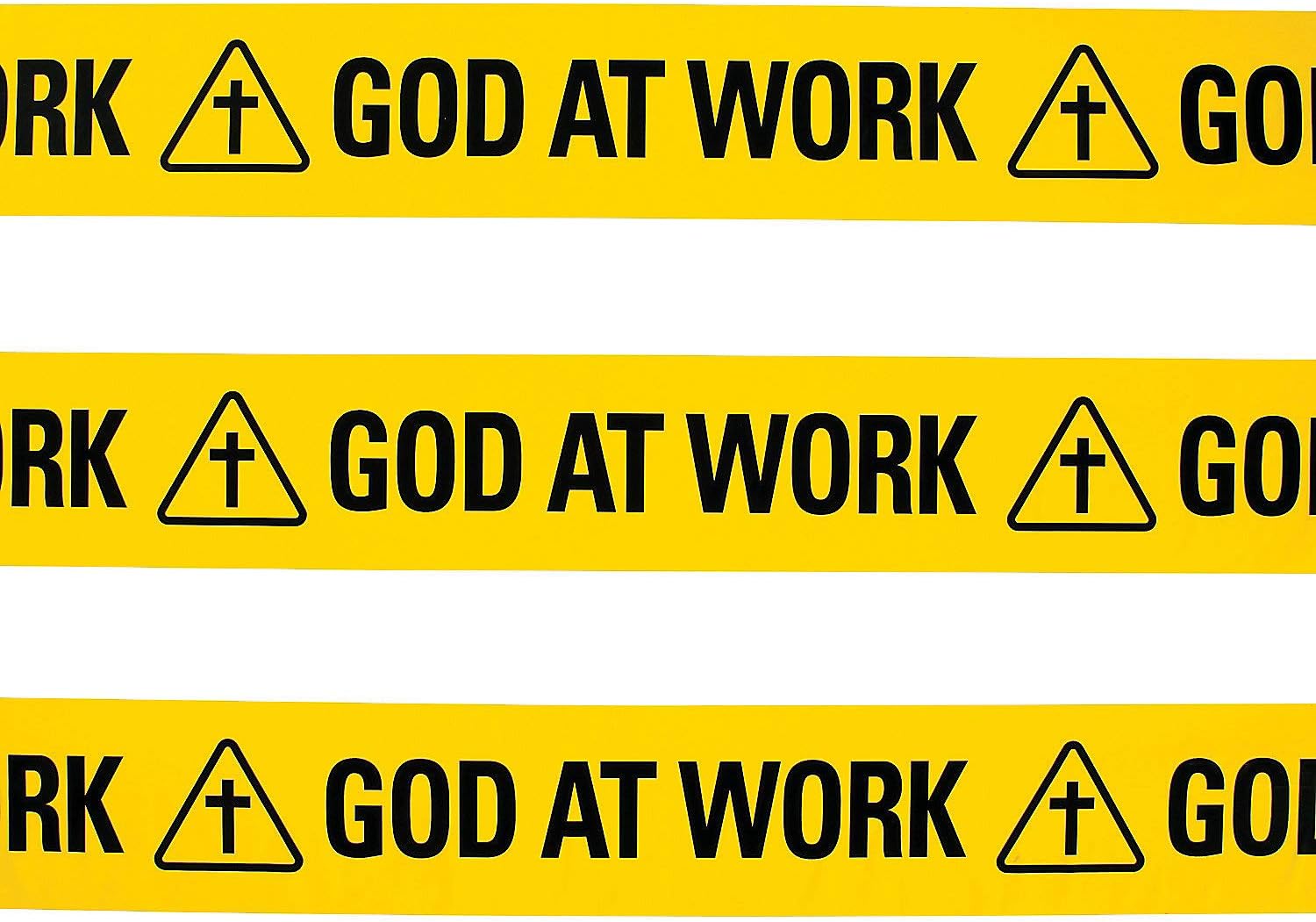 Fun Express God at Work Tape (20 ft) Religious Construction Tape for VBS - VBS Vacation Bible School Supplies/Decor