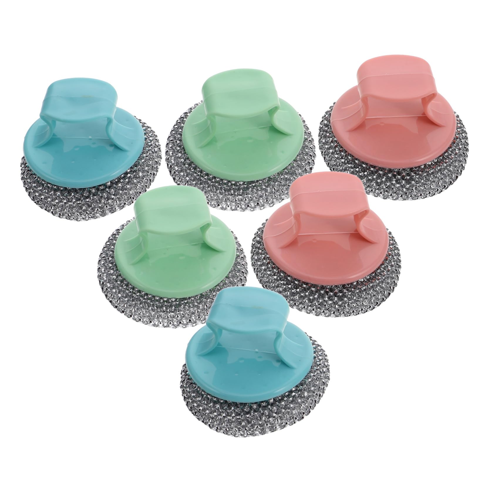 30 Piezas Estropajo de Acero Inoxidable con Mango Desmontable para Limpieza de Ollas y Sartenes Resistente y Ergonómico para Cocina Doméstica y Profesional Paquete de Unidades