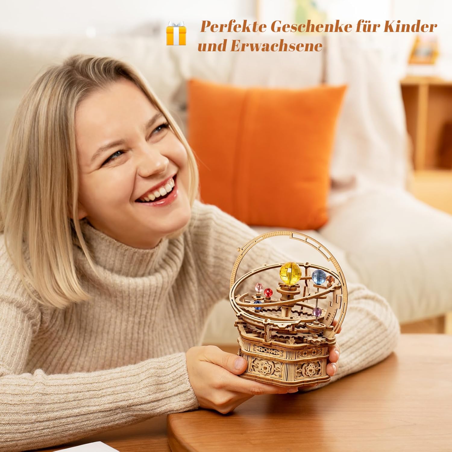 ROKR 3D Puzzle Holz Starry Night Musikbox,Holzpuzzle Erwachsene Mechanisch Modellbausatz,DIY-Geschenke für Kinder.