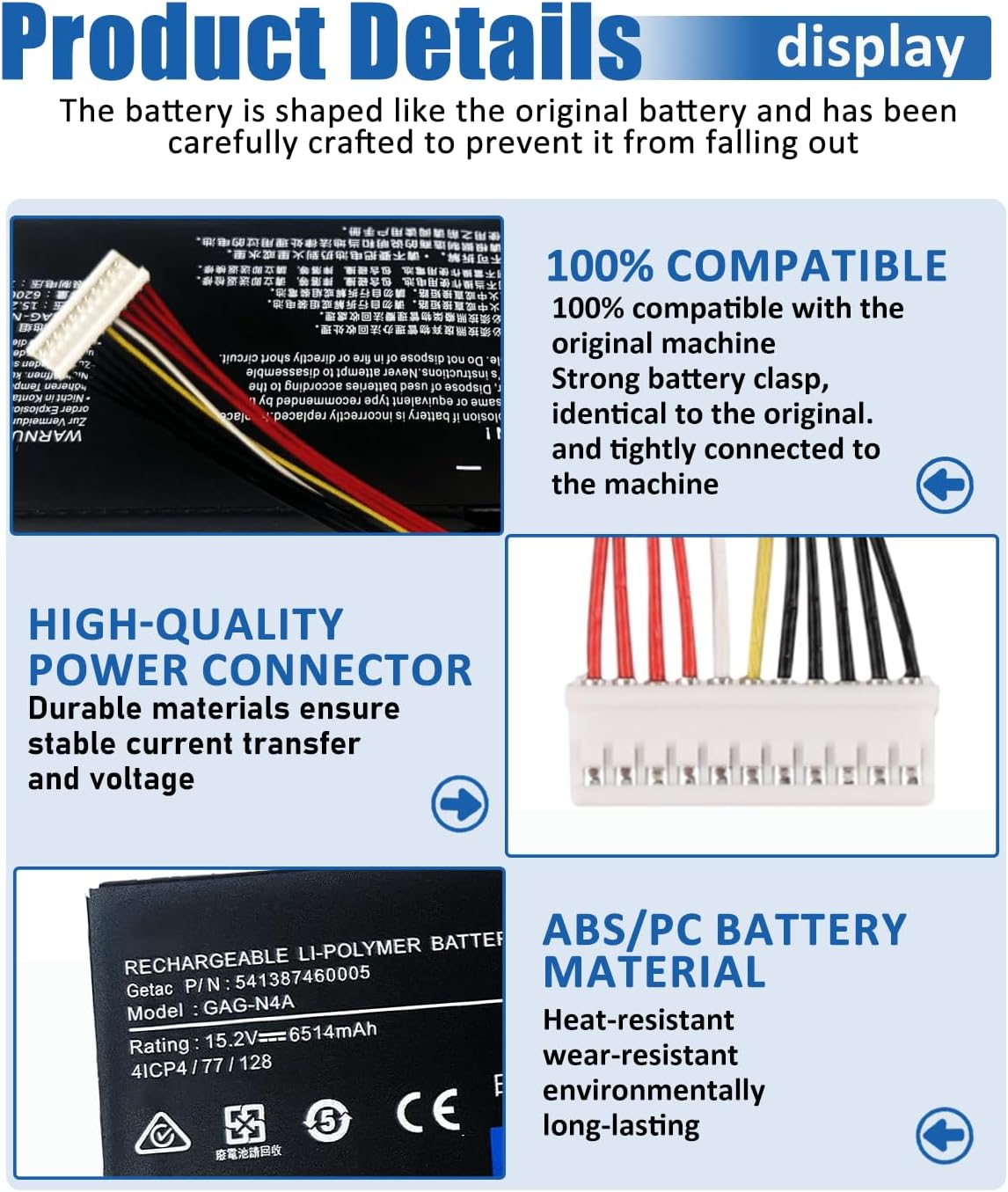 99Wh GAG-N4A Battery for Gigabyte Aorus 15 XE5 15X ASF 17 XE4 17X AZF, Aorus 15G KB KC XB XC WB YB YC, Aorus 15P XC XD YD, Aorus 17G YD 17H, Aero 15 OLED XD, Aero 16 XE5 - 6514mAh Replacement Battery