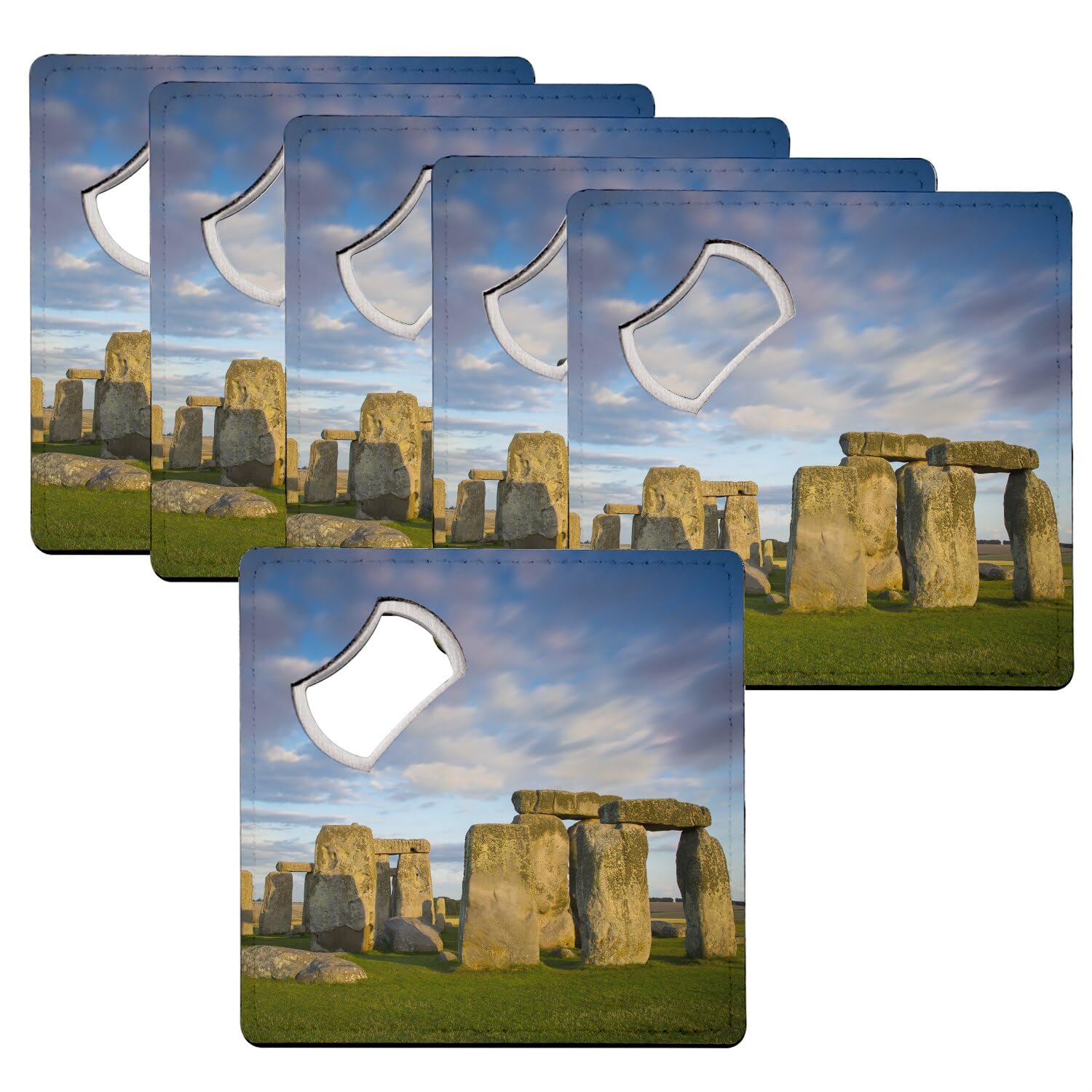 Sous verre décapsuleur Stonehenge dessous de verre patrimoine UNESCO