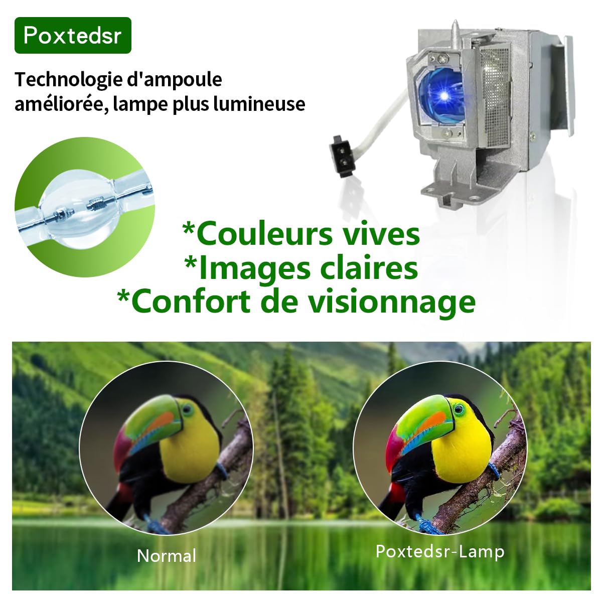 MC.JN811.001 Lampada di ricambio per proiettore compatibile con ACER DWX1521 H6517ABD H6519ABD X115 X115AH X115H X117 X117AH X117H X125H X127H X134PWH X135WH X137W H, con custodia