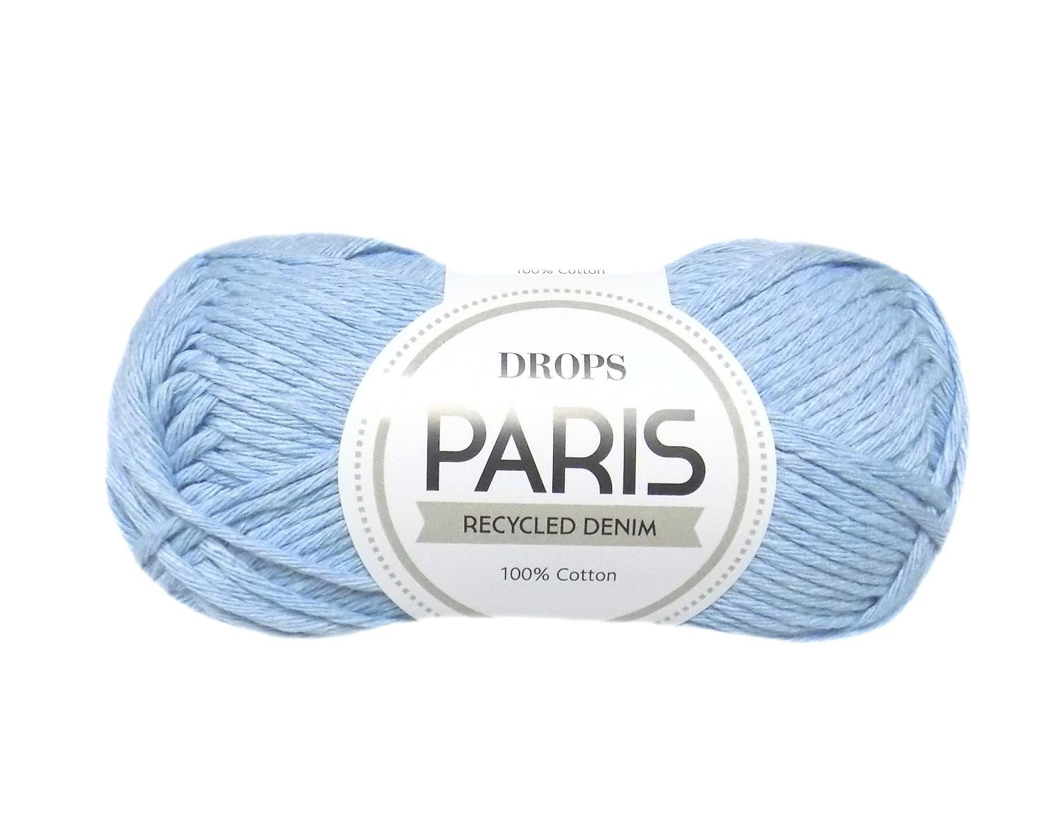 Drops Paris Recycled Denim Cotton Yarn 100 - Light Wash — image 1