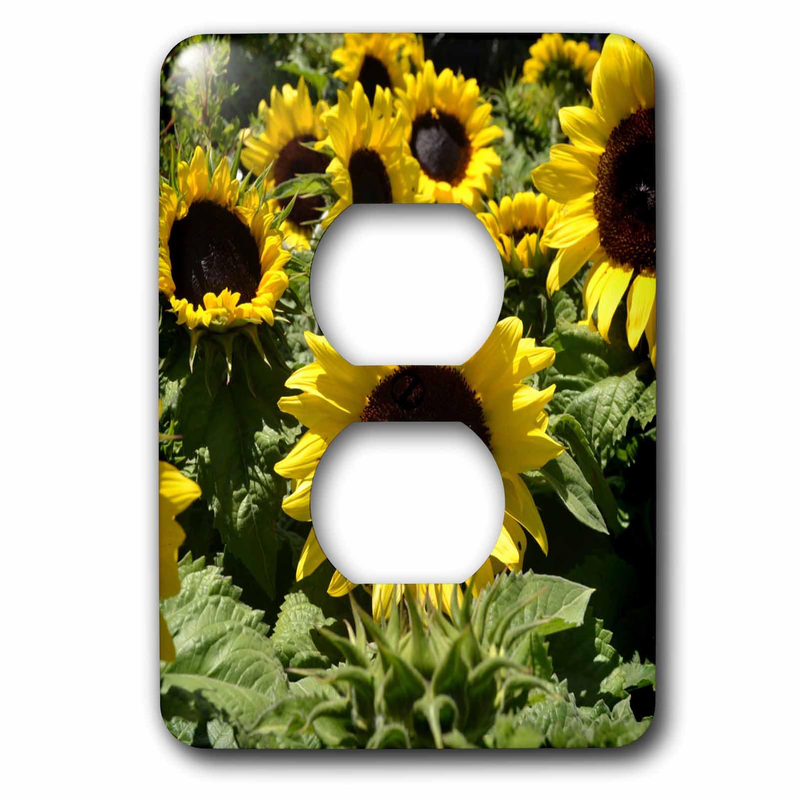Tournesols 2 prises 3dRose cache-prise double décoration maison