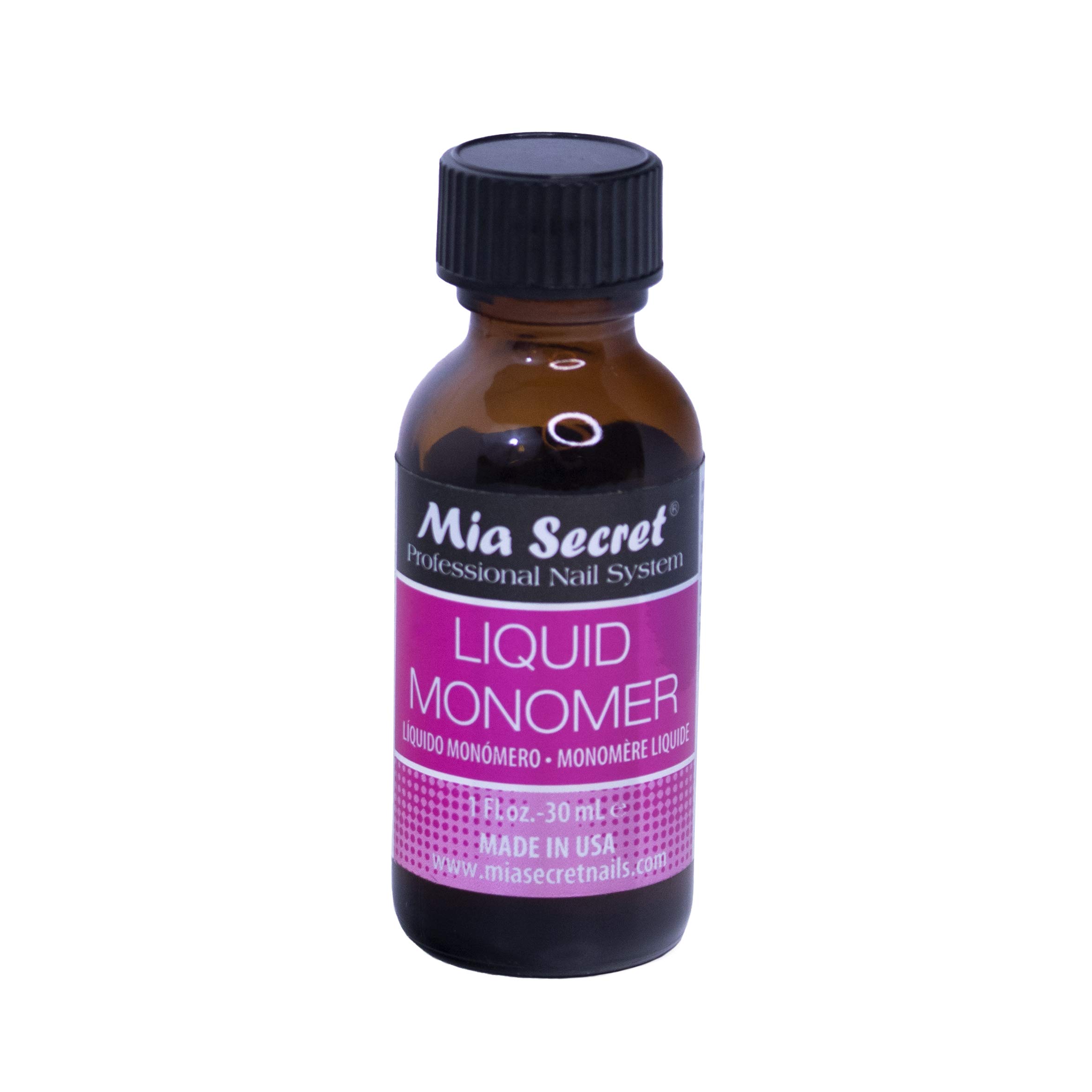 1 oz Mia Secret Liquid Monomer - Professional Acrylic Nail Liquid for Acrylic Powder - EMA monomer - Nail Monomer liquid - ema monomer acrylic nail liquid