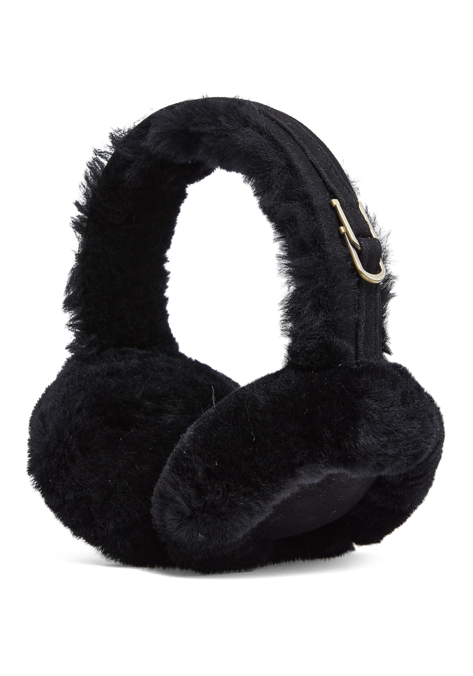 Infinity Leather Women's Black Winter Super Soft Fluffy Ear Muffs Warm And Cozy Ear Warmers In