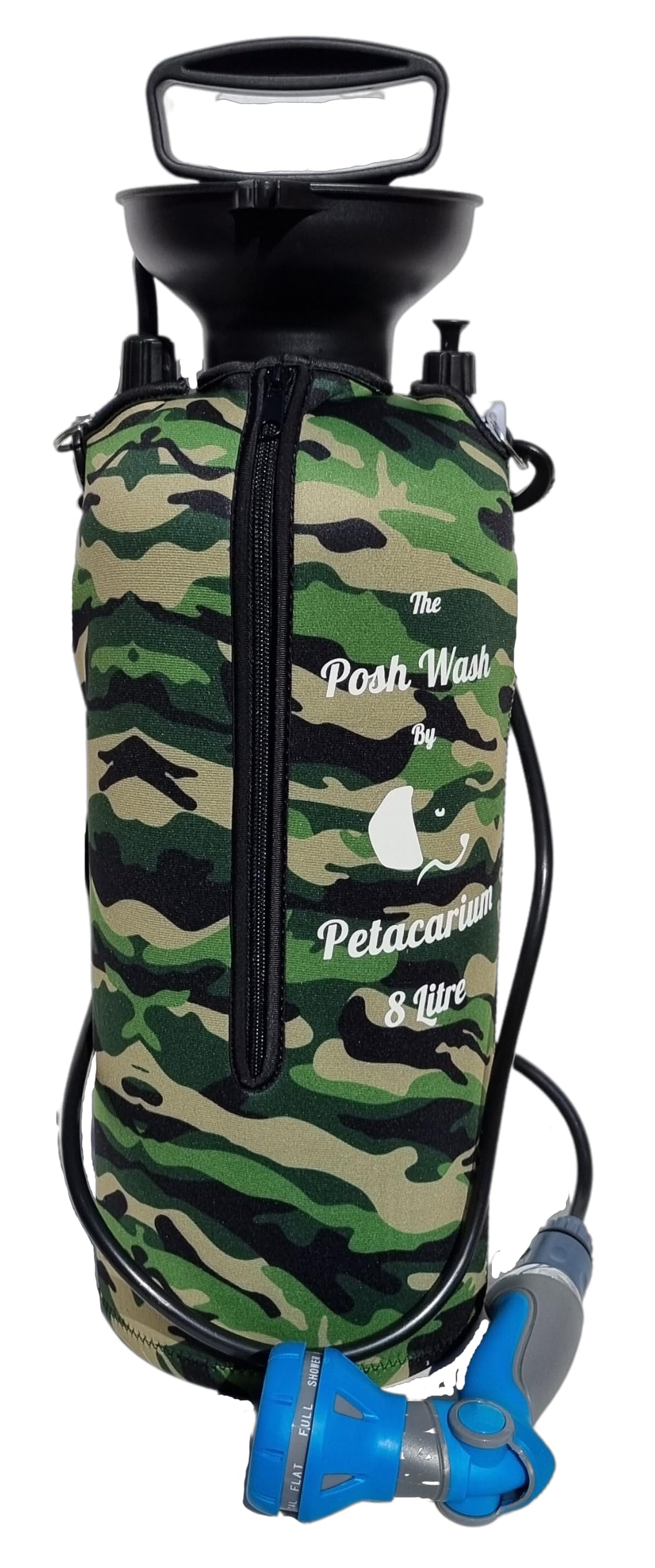 Petacarium Insulated Portable Shower for Dogs, Camping, Paddleboarding, Muddy Walks (8 Litre, Forest)