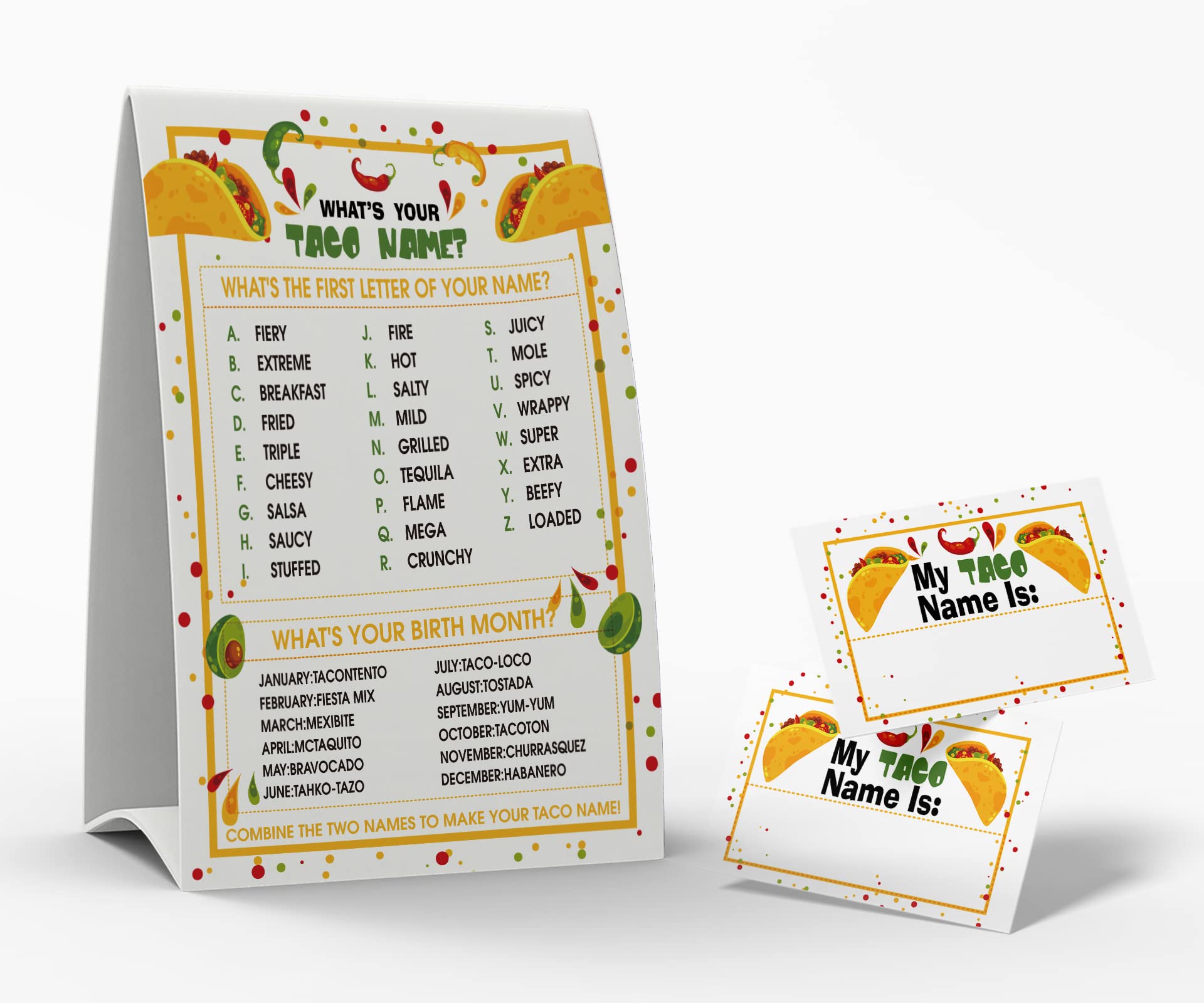 amazon-com-what-s-your-taco-name-game-1-taco-theme-sign-and-50-name-tag-stickers-baby-shower-game-cards-birthday-game-for-kids-and-adult-parties-activity-game-for-office-or-class for What S Your Taco Name Printable Free Amazon.com: What's Your Taco Name Game, 1 Taco Theme Sign and 50 Name Tag Stickers, Baby Shower game cards, Birthday Game for Kids and Adult Parties, Activity Game for Office or Class | for What S Your Taco Name Printable Free