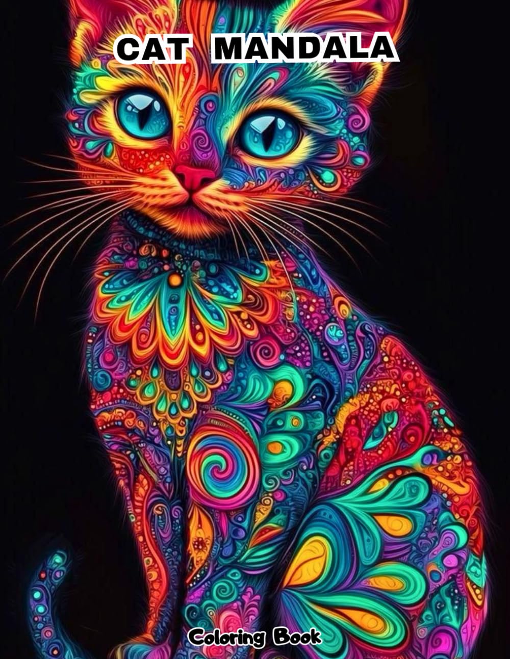 Adult Coloring Book: 50 Detailed Cat Mandalas for Relaxation and Mindfulness