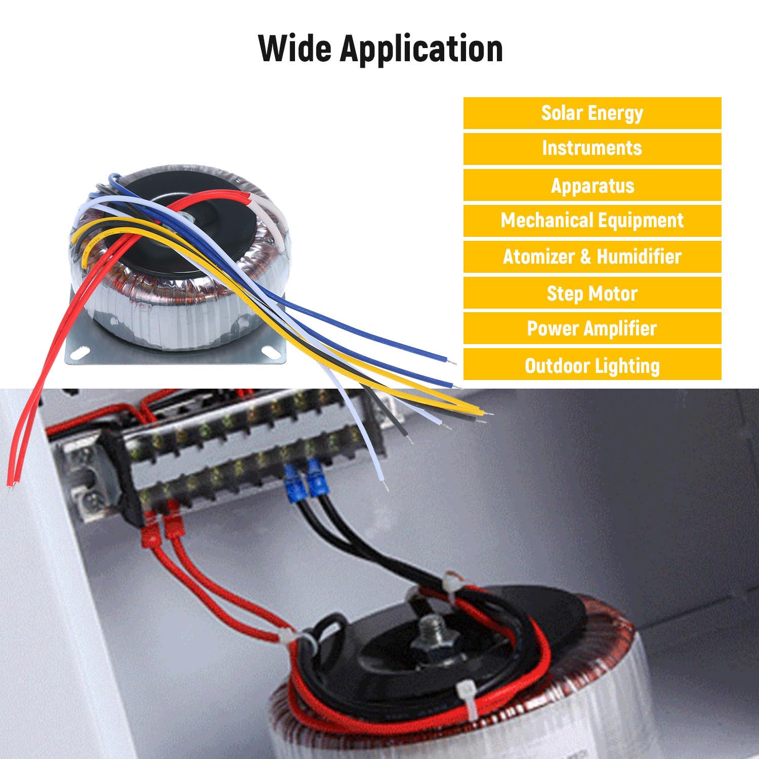 Trasformatore toroidale da 200 W in rame puro monofase monofase trasformatore di alimentazione per preamplificatore audio lettore CD monitor altoparlante protezione circuito AC 220 V a AC 12 V/28 V