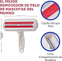 Vista 8 de ChomChom Roller removedor de pelo de mascotas – Tamaño original, rodillo de pelusa reutilizable para pelo de gato y perro en muebles, sofá