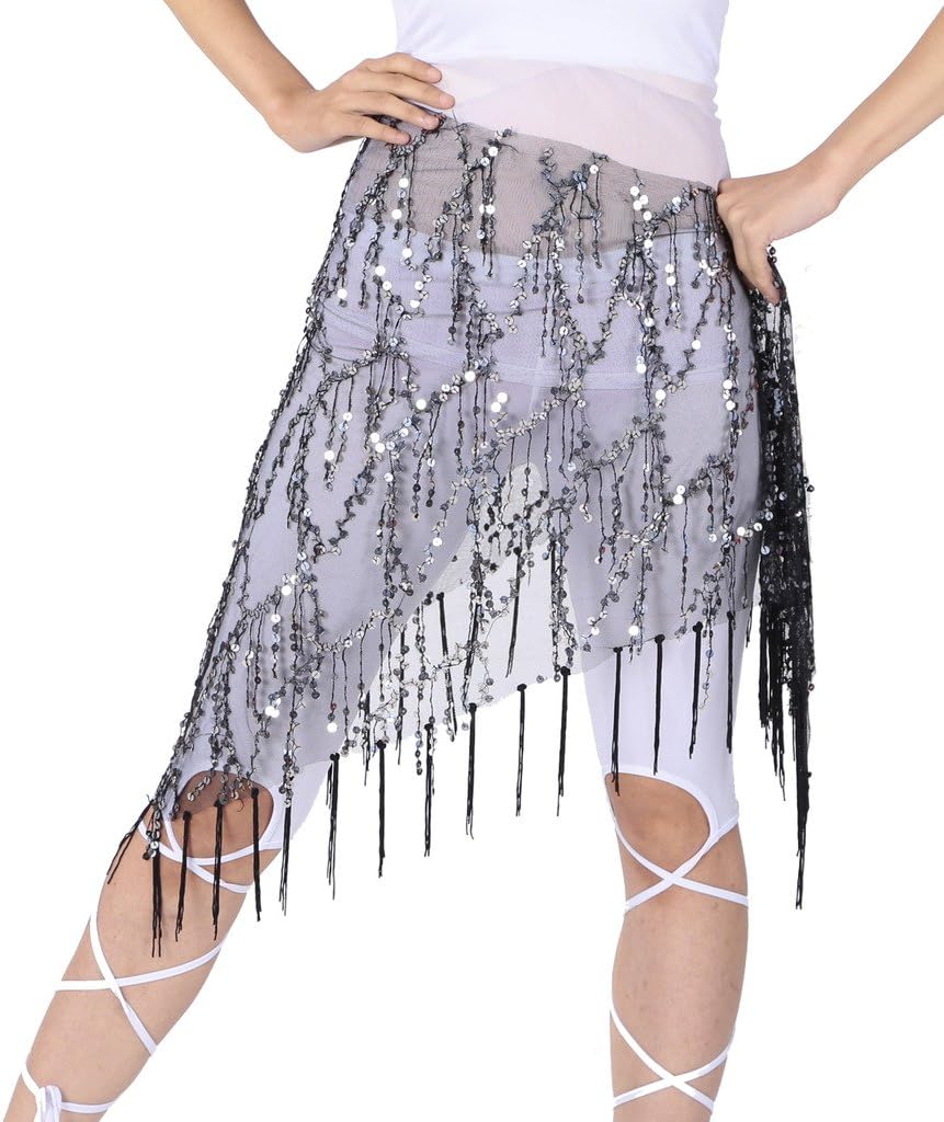 Belly Dance Sequin Triangle Hip Scarf - Image 3