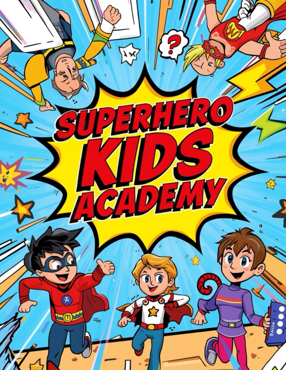 Superhero Kids Academy: “48 Action-Packed Coloring Pages of Kids Training to Become Real Heroes”