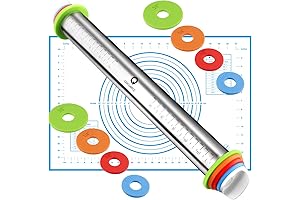 Rolling Pin and Pastry Baking Mat Set: The Ultimate Kitchen Companion for Perfect Dough Thickness