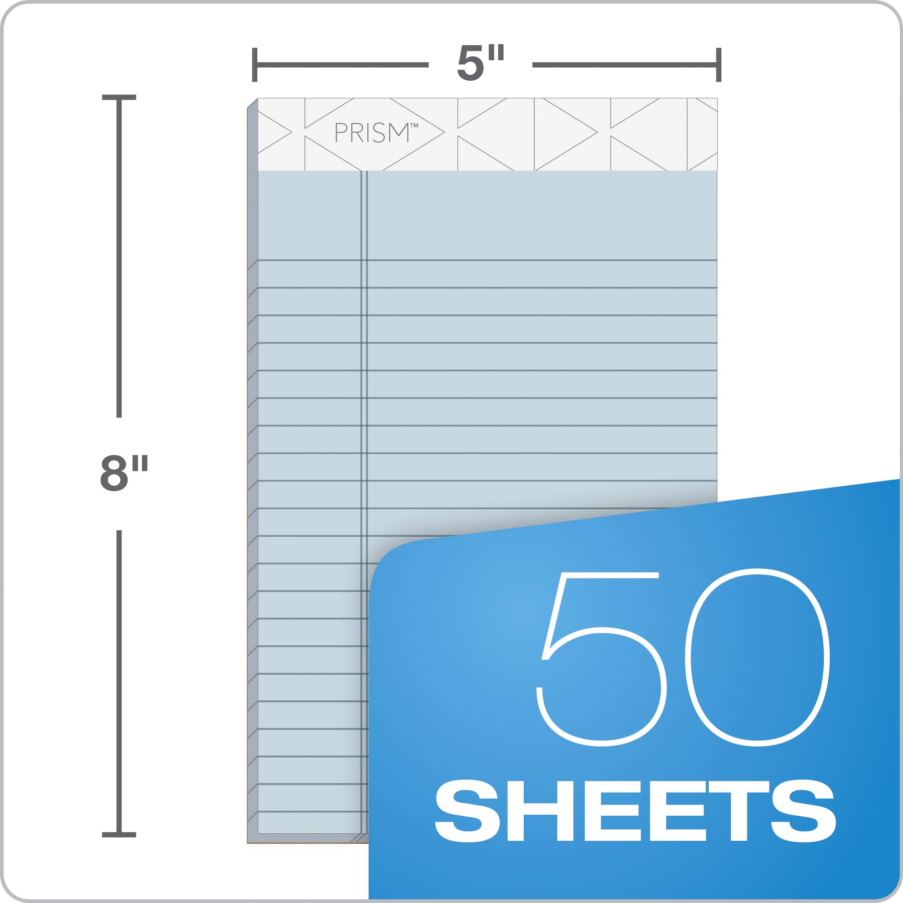 TOPS Prism Plus Legal Pad 12 x 20 pollici perforato blu regola stretta 50 fogli 12 pastiglie