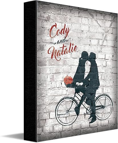 Vista 40 de Personal-Prints Rompecabezas de amor, regalo romántico personalizado en lienzo con tus nombres, personalizado para el día de San Valentín