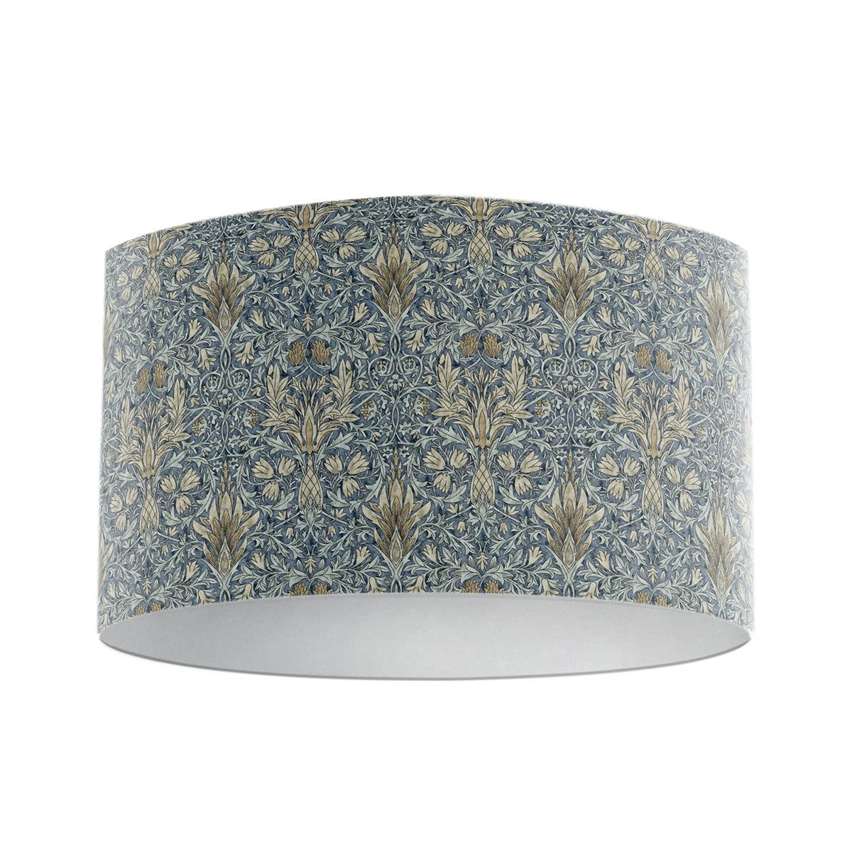 Harrison Cropper William Morris Snakeshead Drum Lampshade (Denim Blue, 20cm Diameter Ceiling Pendant)