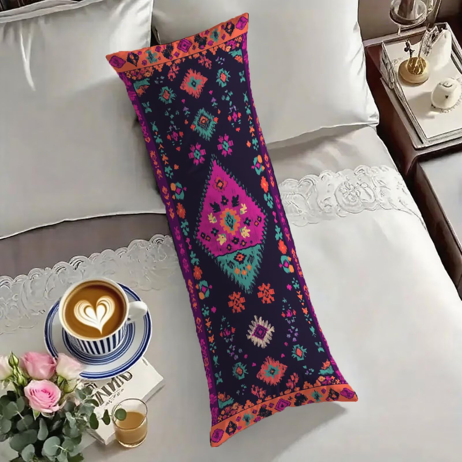 Taie de traversin bohème chic, une idee cadeau femme ideale