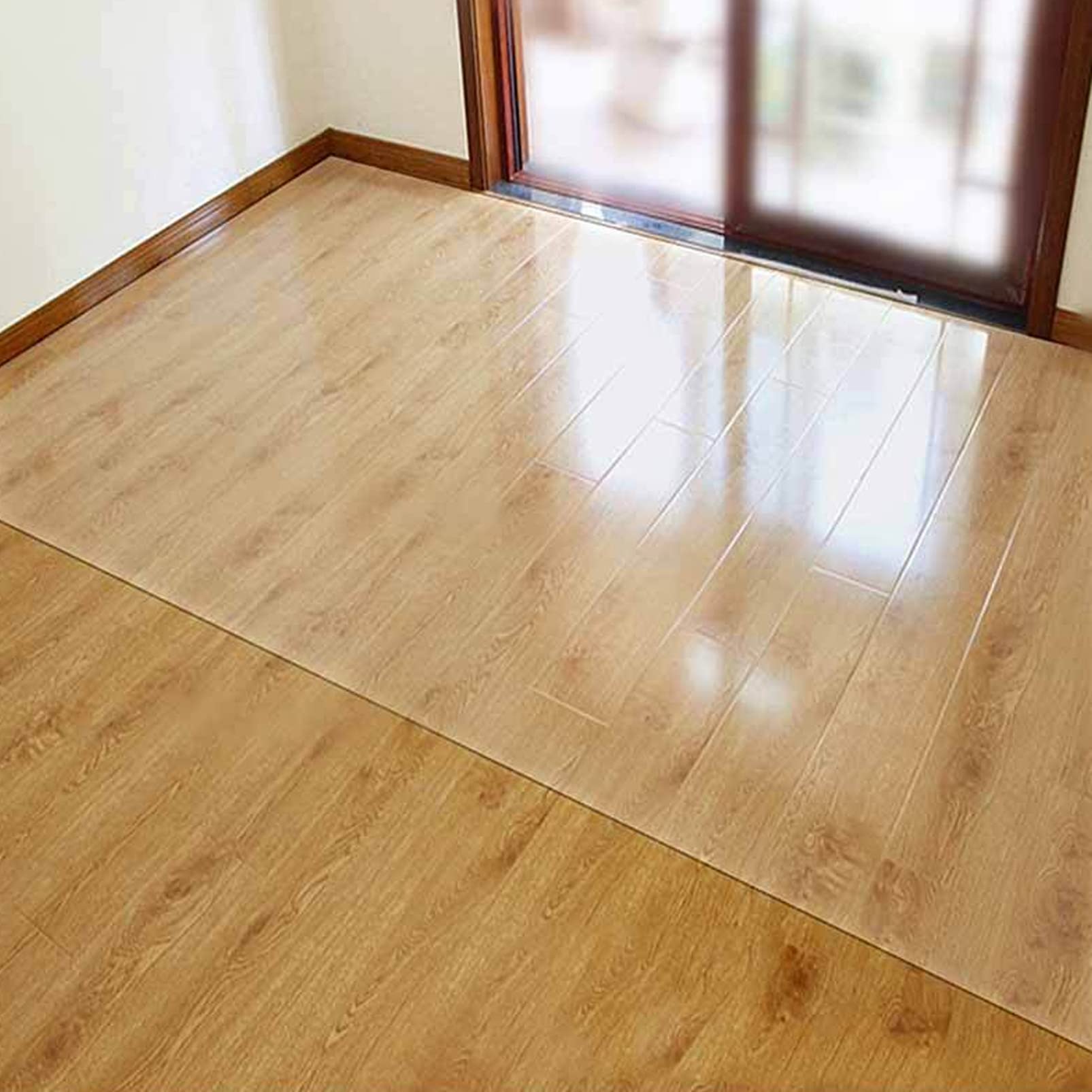 Alfombrillas antideslizantes de PVC para sillas de oficina, 80 x 100 cm, alfombrilla protectora para parquet y suelos duros, superficie transparente duradera de 1,5 mm de grosor