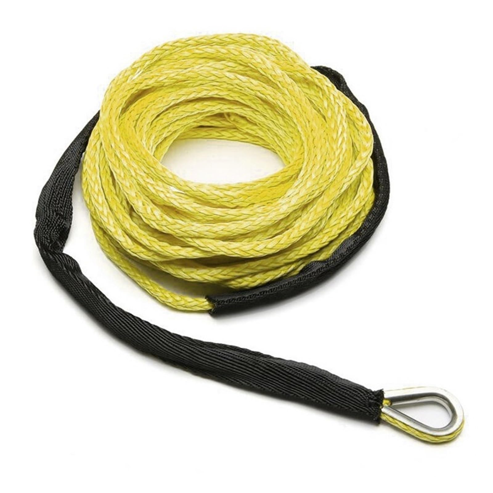 Lina Linowa Wciągarki Kabel Z Osłoną Szara Syntetyczna Holownicza 15 M 7700LBs Ciąg Konserwacyjny Myjni Samochodowej Do ATV UTV Off Road Solidna I Niezawodna(Yellow)