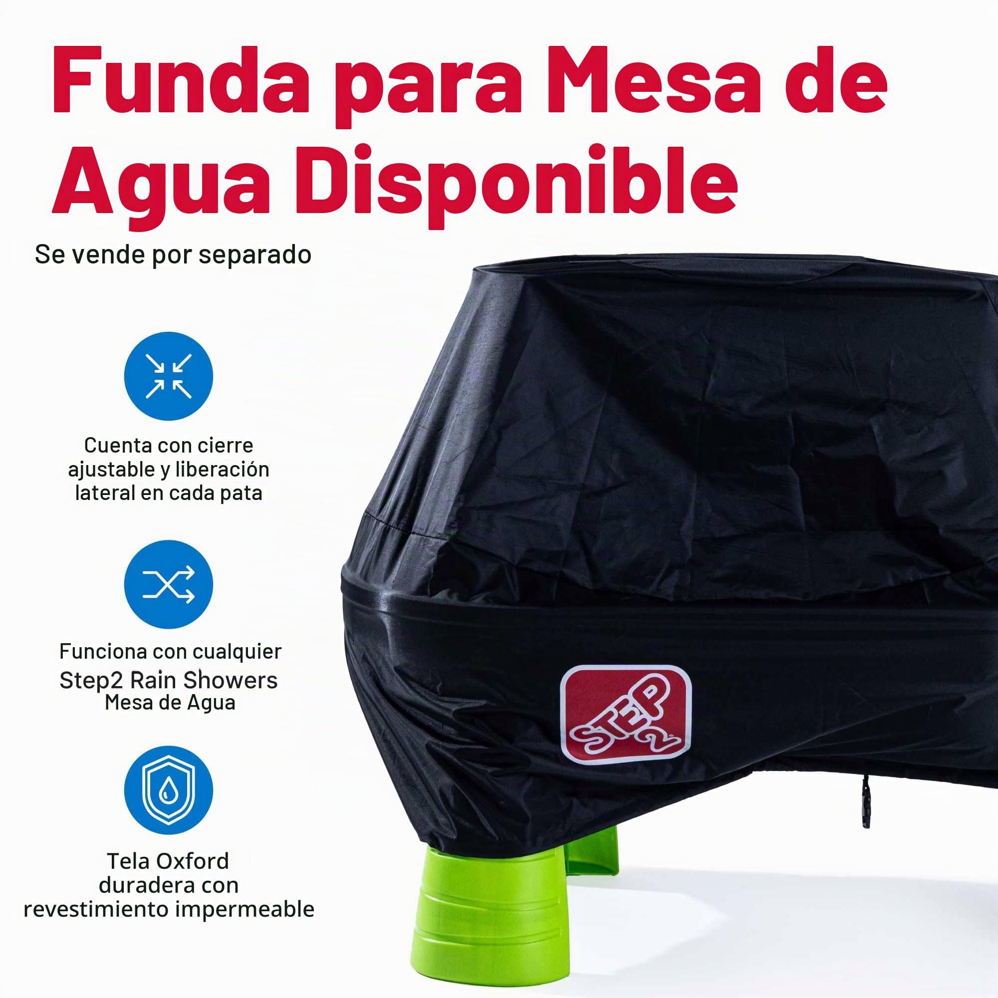 Step2 Rain Showers Mesa de Agua y Arena, Azul y Verde, 13 Accesorios, Juegos de Agua para Niños