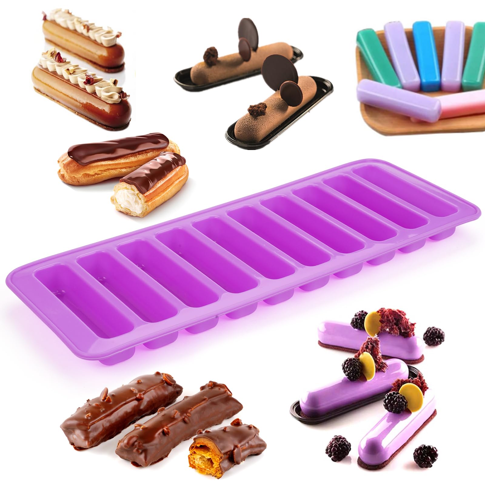 Moules Silicone Doigts Newk - Lot De 4, 10 Cavités - Pour Croquettes, Glaçons, Chocolat