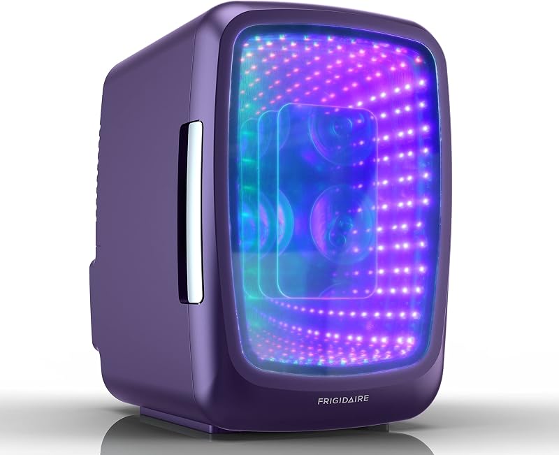 Frigidaire EFMIS179 Mini refrigerador para bebidas con luz para juegos, Purplehaze