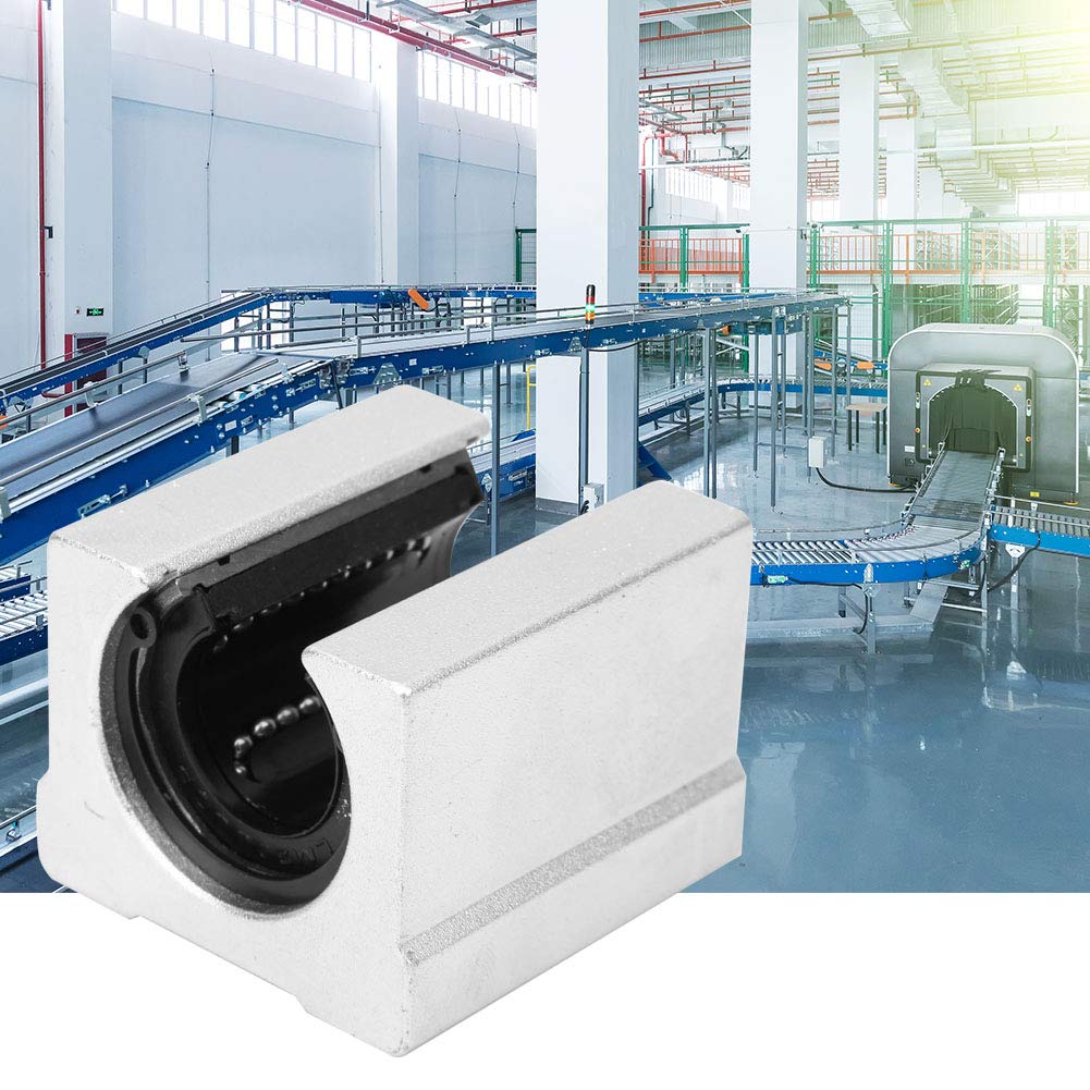 2PCS SBR20UU Bearing Blocks, 20mm Open Linear Ball Bearing Slide Aluminum Alloy Linear Motion Block Aluminum CNC Parts CNC Linear Rail Kit