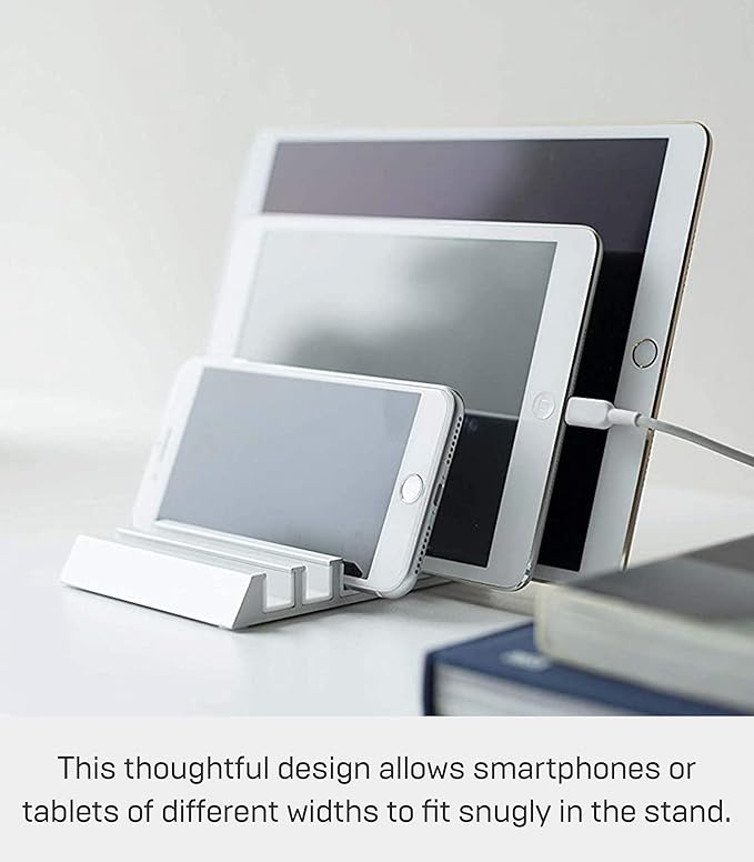 Soporte para Tablets y Celulares Yamazaki Home Torre Aluminio Blanco miniatura 4