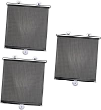 IMIKEYA 3 Conjuntos De Persianas Blackout Viseiras De Janela Para Carros Cortinas De Bloqueio UV Cortina De Carro Ventosa Persianas Persianas De Quarto Viseiras De Sol Automotivas Pvc