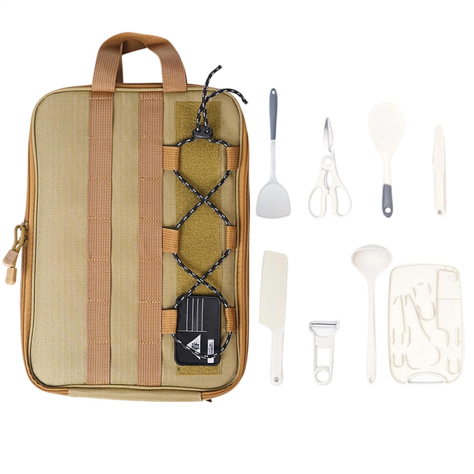 Set Organizzatore Per Campeggio Kit Multifunzionale Di Utensili Da Cottura