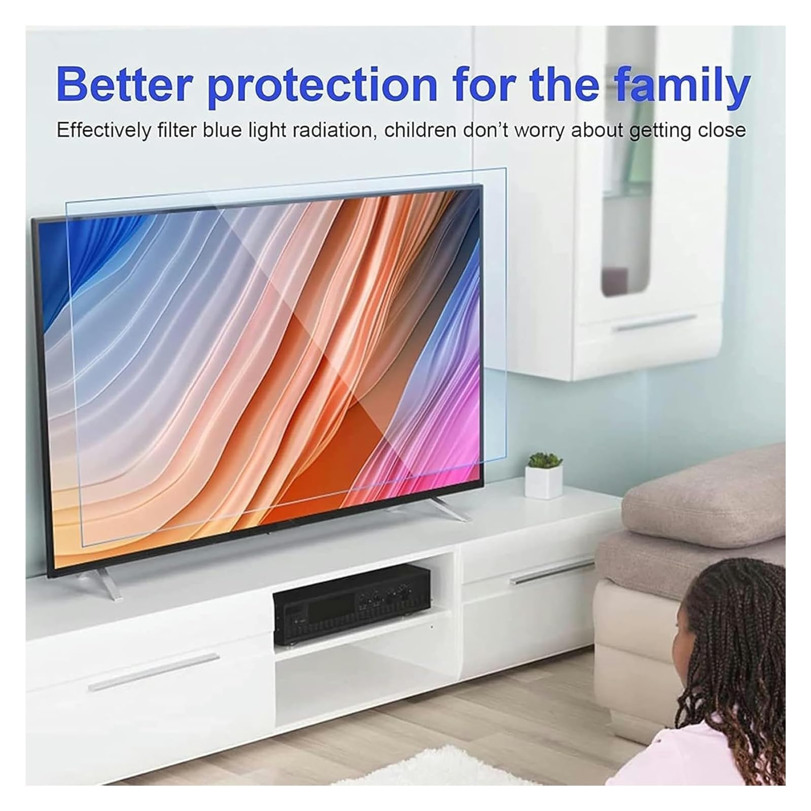 Ochrona ekranu telewizora przed zawrotami głowy, 46 in LED Smart Protect Eyes //Anti Scratch Film for LCD, LED, OLED & QLED 4K HDTV