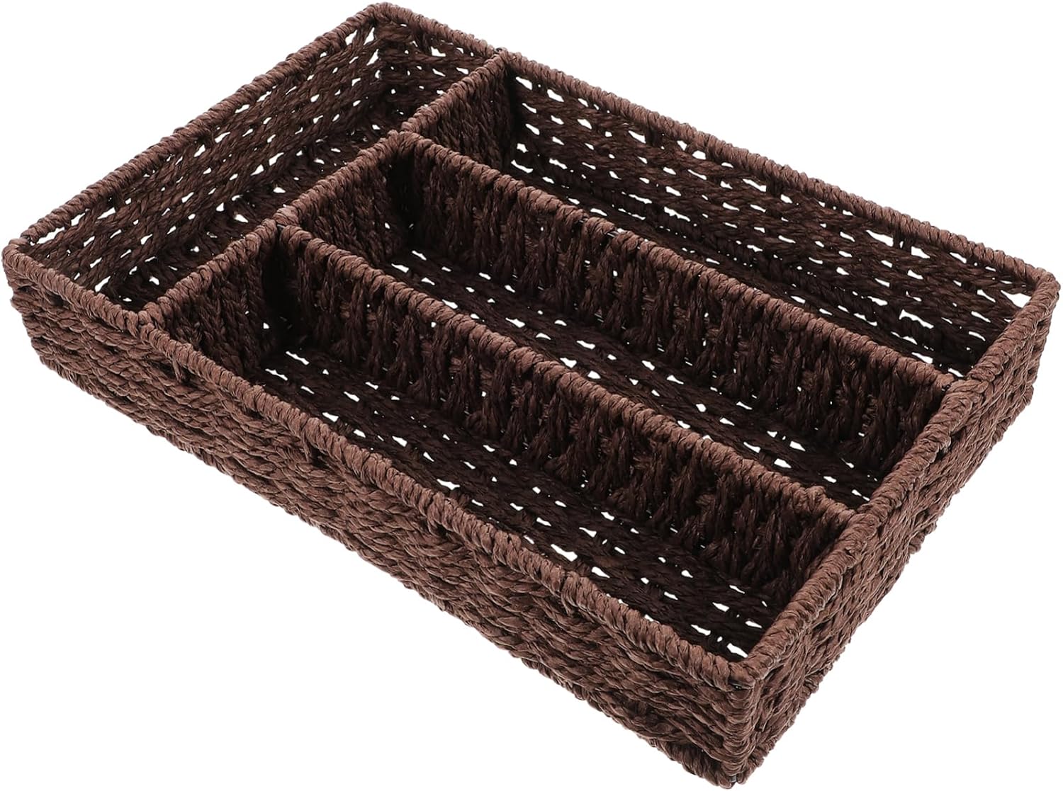 Decorative Storage Basket for Organizing Cosmetics Coffee and Tea Bags Multi-purpose Woven Basket for Home and Office for Sundries and Tabletop Organization
