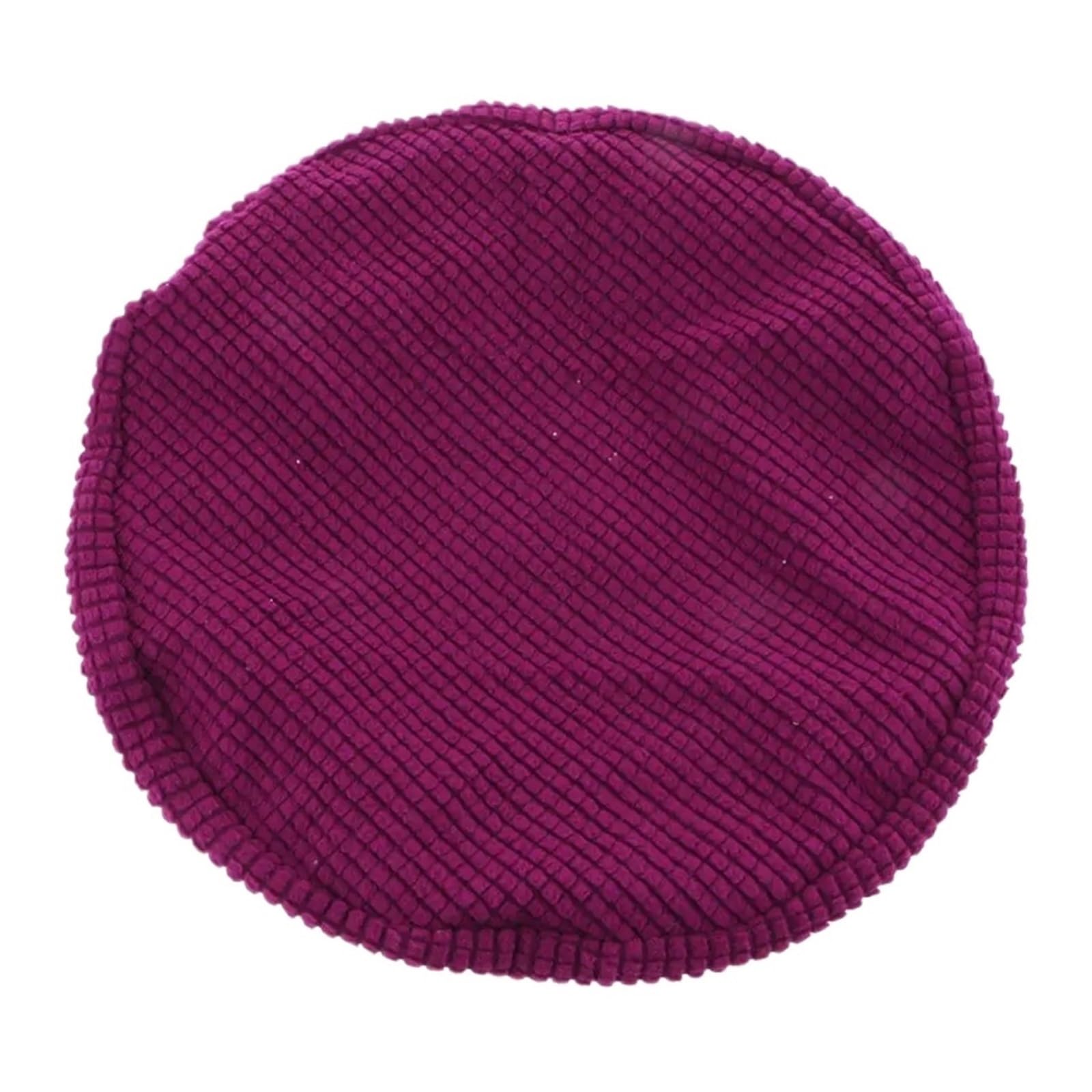 SHENJMAI Stool Covers Round Round Bar Stool Cover Chair Seat Cushion Stretchable Fits for 30-38cm / 12-15 Inch Stools(Purple)