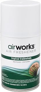 AirWorks 07908 Metered Aerosol Air Fresheners, Tropical Tradewinds, 12/Case