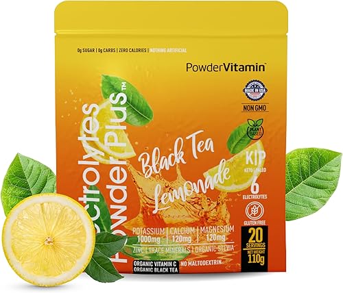 Miniatura 44 de Polvo de Electrolitos Plus (50 porciones), 0 calorías Keto, 0 azúcar, sin maltodextrina, 1000 mg de potasio, 120 mg de calcio, 120 mg de magnesio